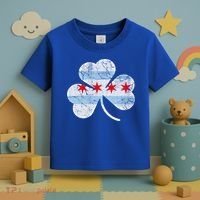 Chicago Flag Shamrock Irish St Patricks Day Family Funny Gift Toddler T-Shirt thumb 3