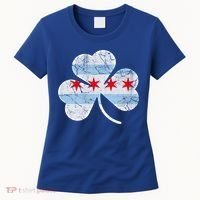 Chicago Flag Shamrock Irish St Patricks Day Family Funny Gift Women's T-Shirt thumb 0