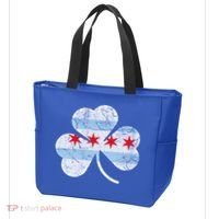 Chicago Flag Shamrock Irish St Patricks Day Family Funny Gift Tote Bag thumb 3