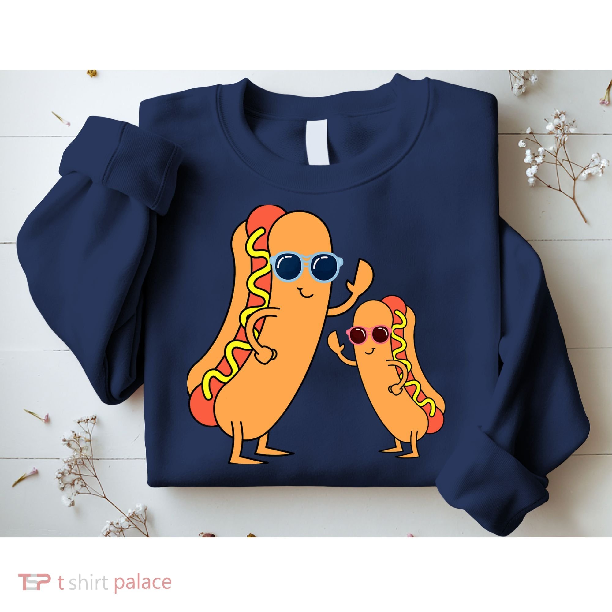 Cool Franks Sausages Weiner Fast Food Sunglasses Hot Dog Sweatshirt