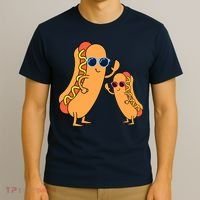 Cool Franks Sausages Weiner Fast Food Sunglasses Hot Dog T-Shirt thumb 3
