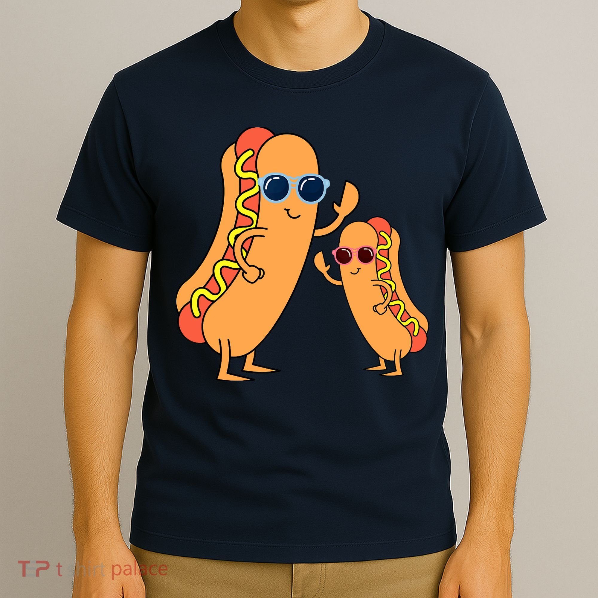 Cool Franks Sausages Weiner Fast Food Sunglasses Hot Dog T-Shirt