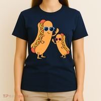Cool Franks Sausages Weiner Fast Food Sunglasses Hot Dog T-Shirt thumb 4