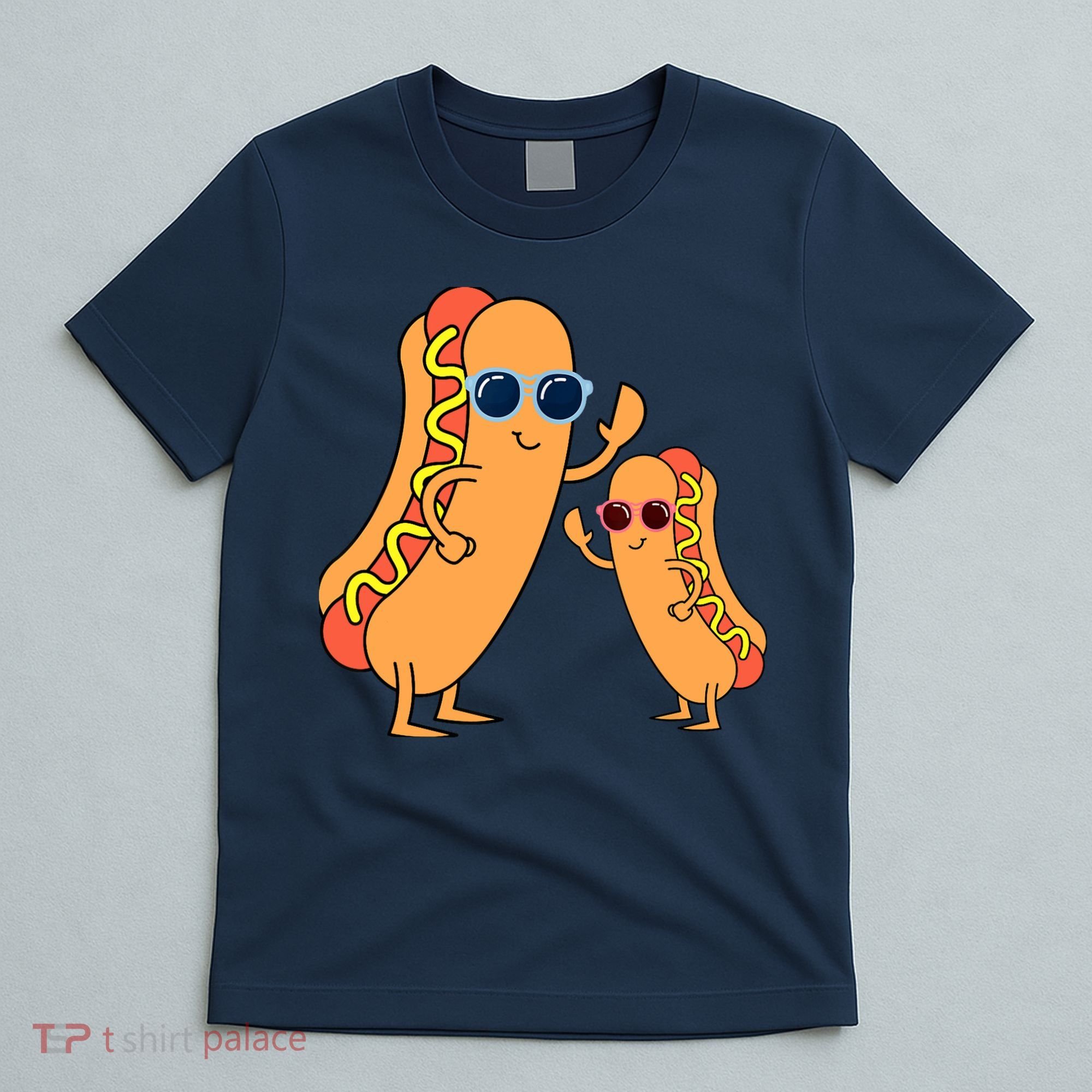 Cool Franks Sausages Weiner Fast Food Sunglasses Hot Dog T-Shirt