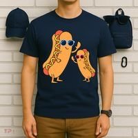 Cool Franks Sausages Weiner Fast Food Sunglasses Hot Dog T-Shirt thumb 6