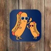 Cool Franks Sausages Weiner Fast Food Sunglasses Hot Dog Coaster thumb 0