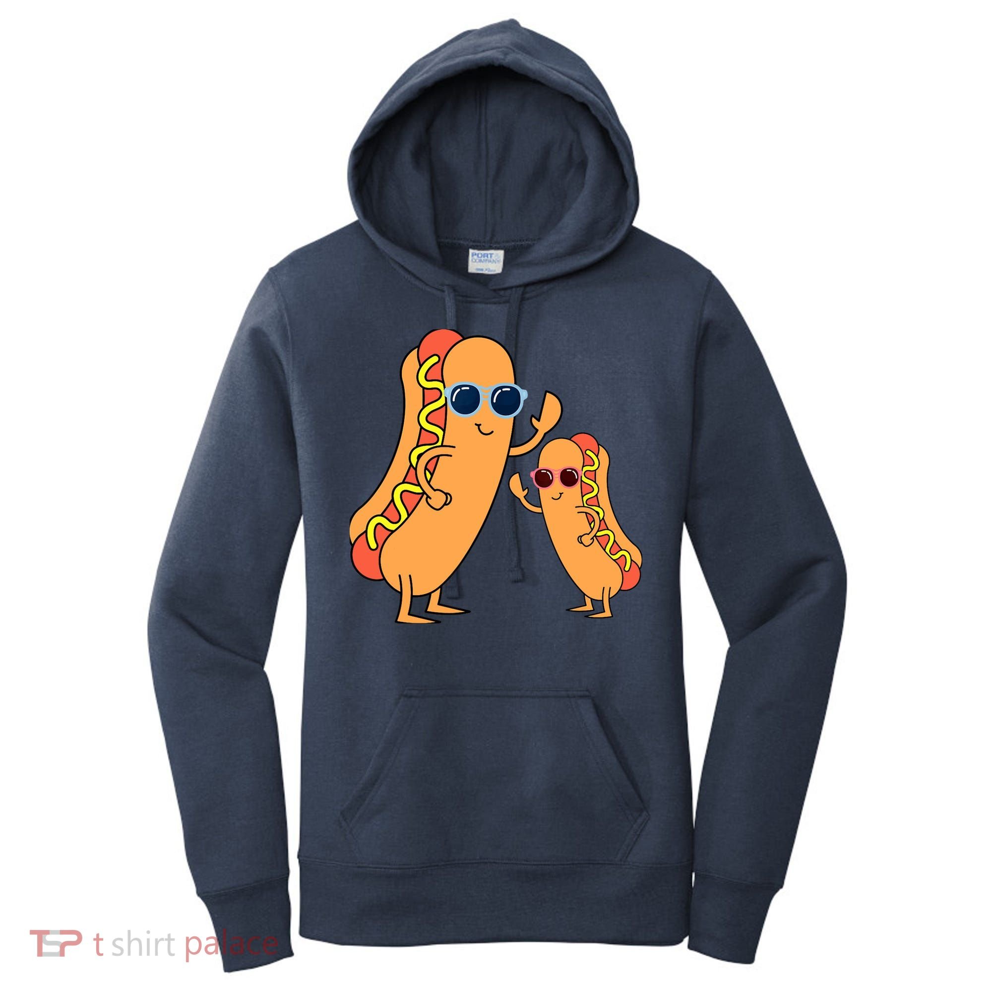 Cool Franks Sausages Weiner Fast Food Sunglasses Hot Dog Women's Hoodie