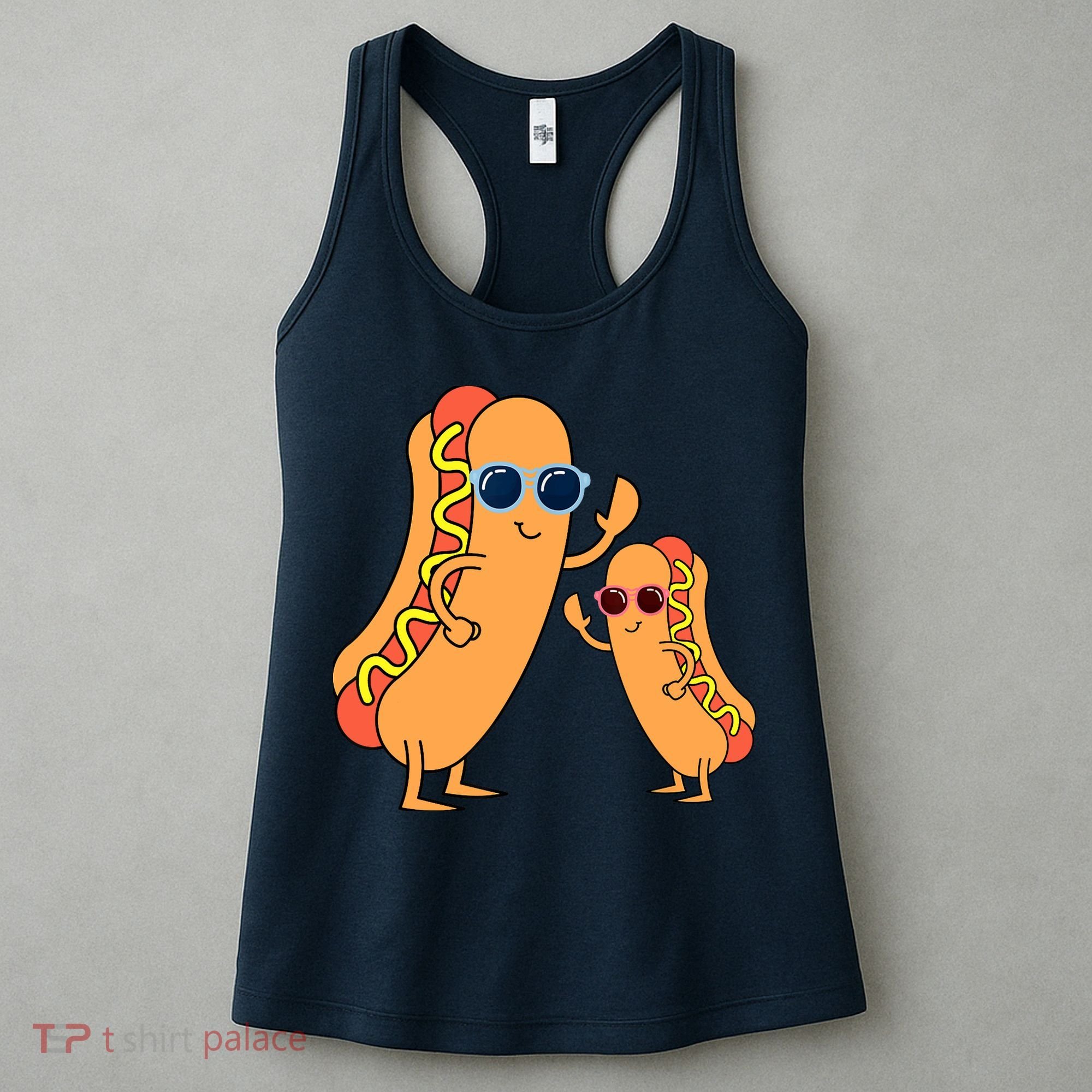 Cool Franks Sausages Weiner Fast Food Sunglasses Hot Dog Women's Tank Top