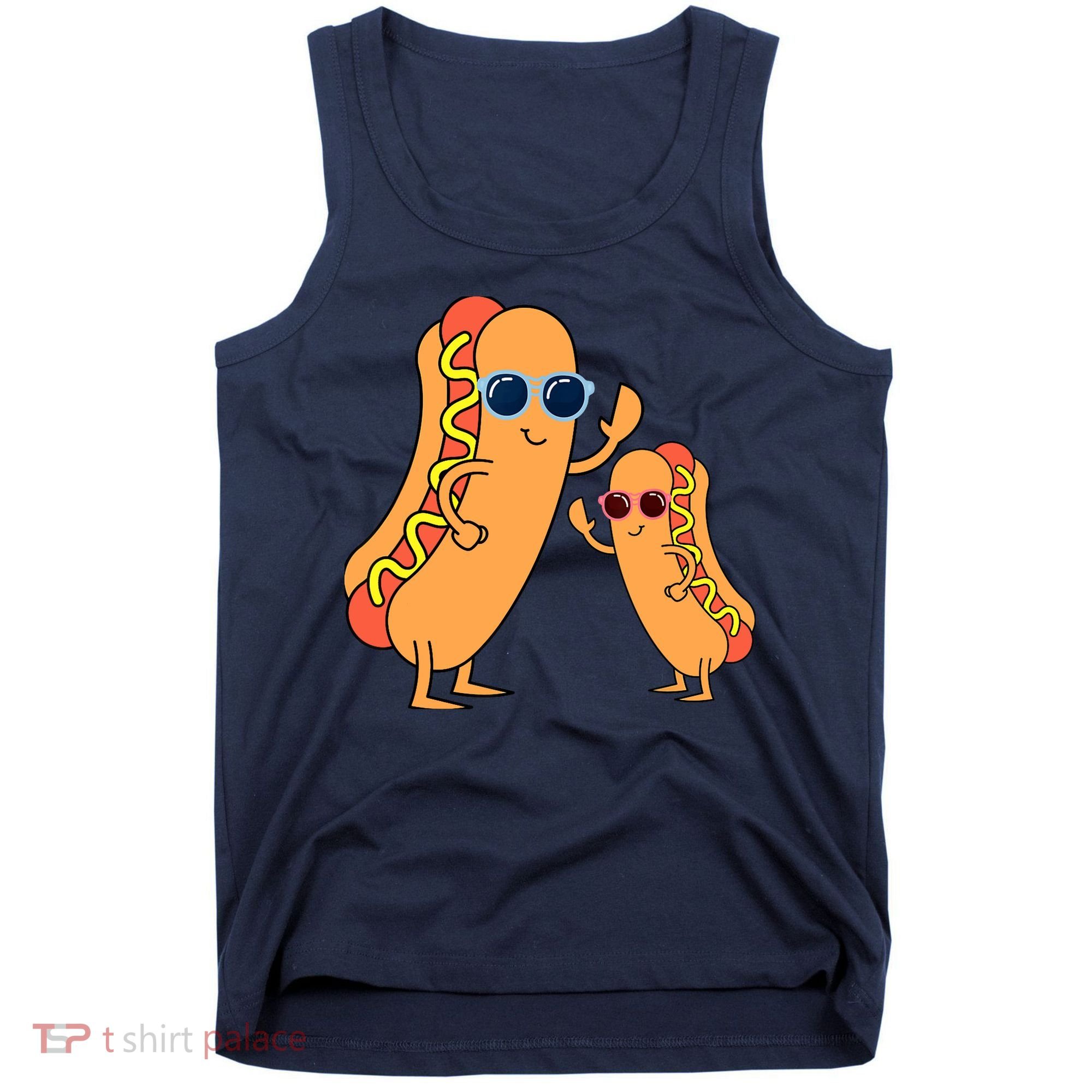 Cool Franks Sausages Weiner Fast Food Sunglasses Hot Dog Tank Top
