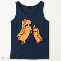 Cool Franks Sausages Weiner Fast Food Sunglasses Hot Dog Tank Top thumb 2