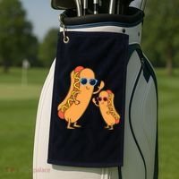 Cool Franks Sausages Weiner Fast Food Sunglasses Hot Dog Golf Towel thumb 2