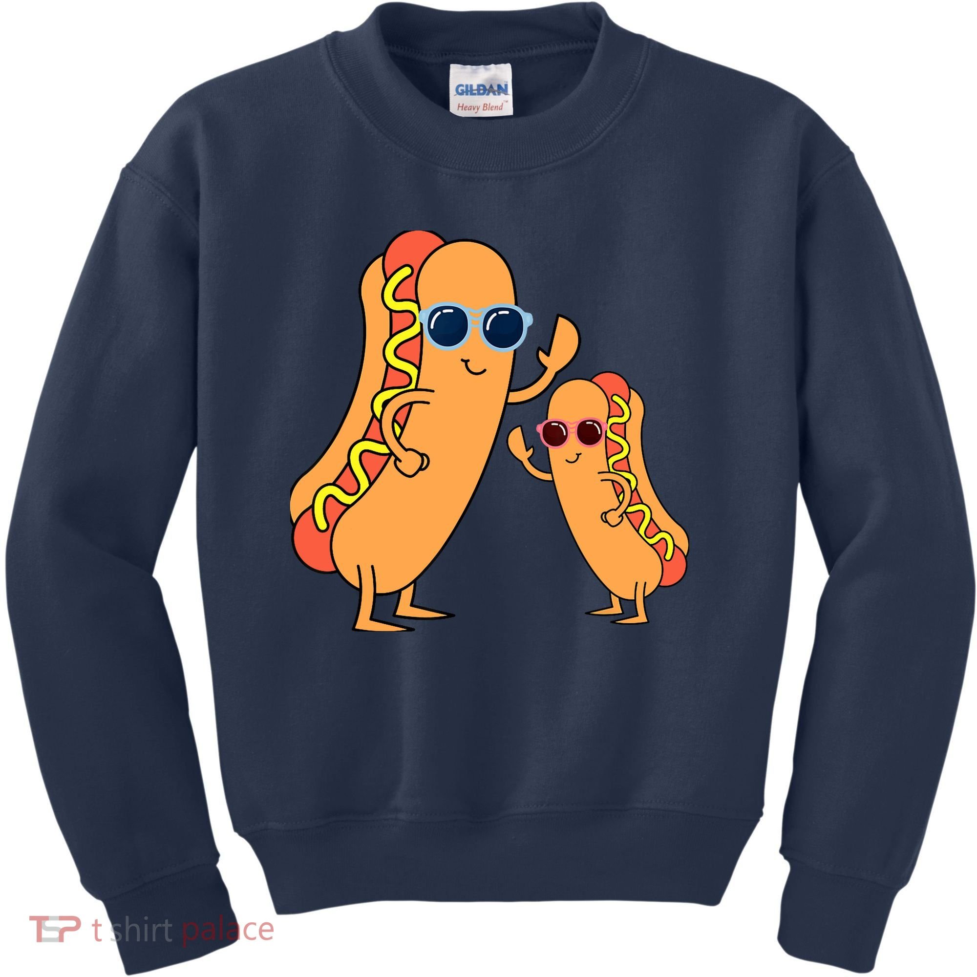 Cool Franks Sausages Weiner Fast Food Sunglasses Hot Dog Kids Sweatshirt