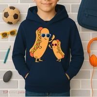 Cool Franks Sausages Weiner Fast Food Sunglasses Hot Dog Kids Hoodie thumb 2