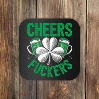 Cheers Fuckers St.Patricks Day Drinking Irish Coaster thumb 0