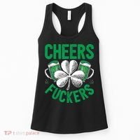 Cheers Fuckers St.Patricks Day Drinking Irish Women's Tank Top thumb 0