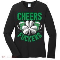 Cheers Fuckers St.Patricks Day Drinking Irish Women's Long Sleeve Shirt thumb 0