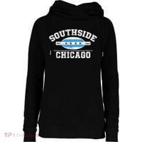 Chicago Flaggift Southside Chicagogift City Of Chicago Flag Meaningful Gift Womens Funnel Neck Pullover Hood thumb 0