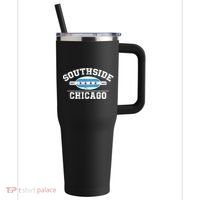 Chicago Flaggift Southside Chicagogift City Of Chicago Flag Meaningful Gift 40oz Vacuum Insulated Stainless Steel Travel Tumbler thumb 0