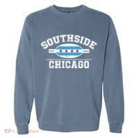 Chicago Flaggift Southside Chicagogift City Of Chicago Flag Meaningful Gift Garment-Dyed Sweatshirt thumb 0