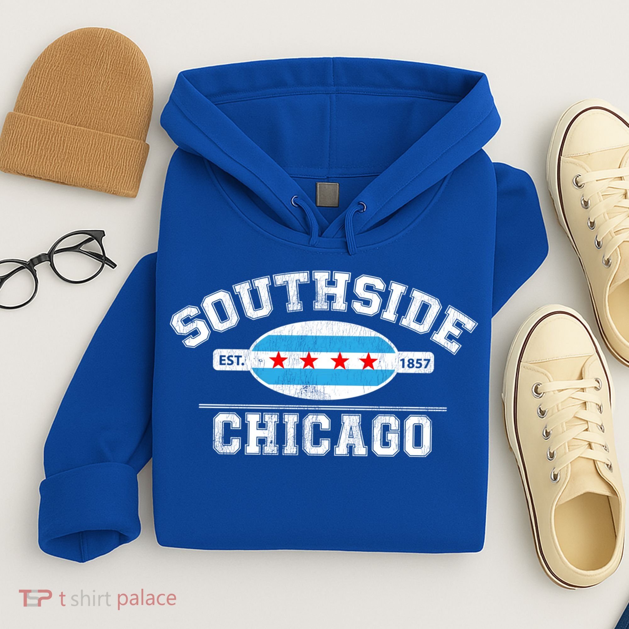 Chicago Flaggift Southside Chicagogift City Of Chicago Flag Meaningful Gift Hoodie