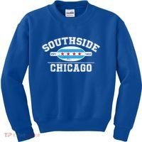 Chicago Flaggift Southside Chicagogift City Of Chicago Flag Meaningful Gift Kids Sweatshirt thumb 0