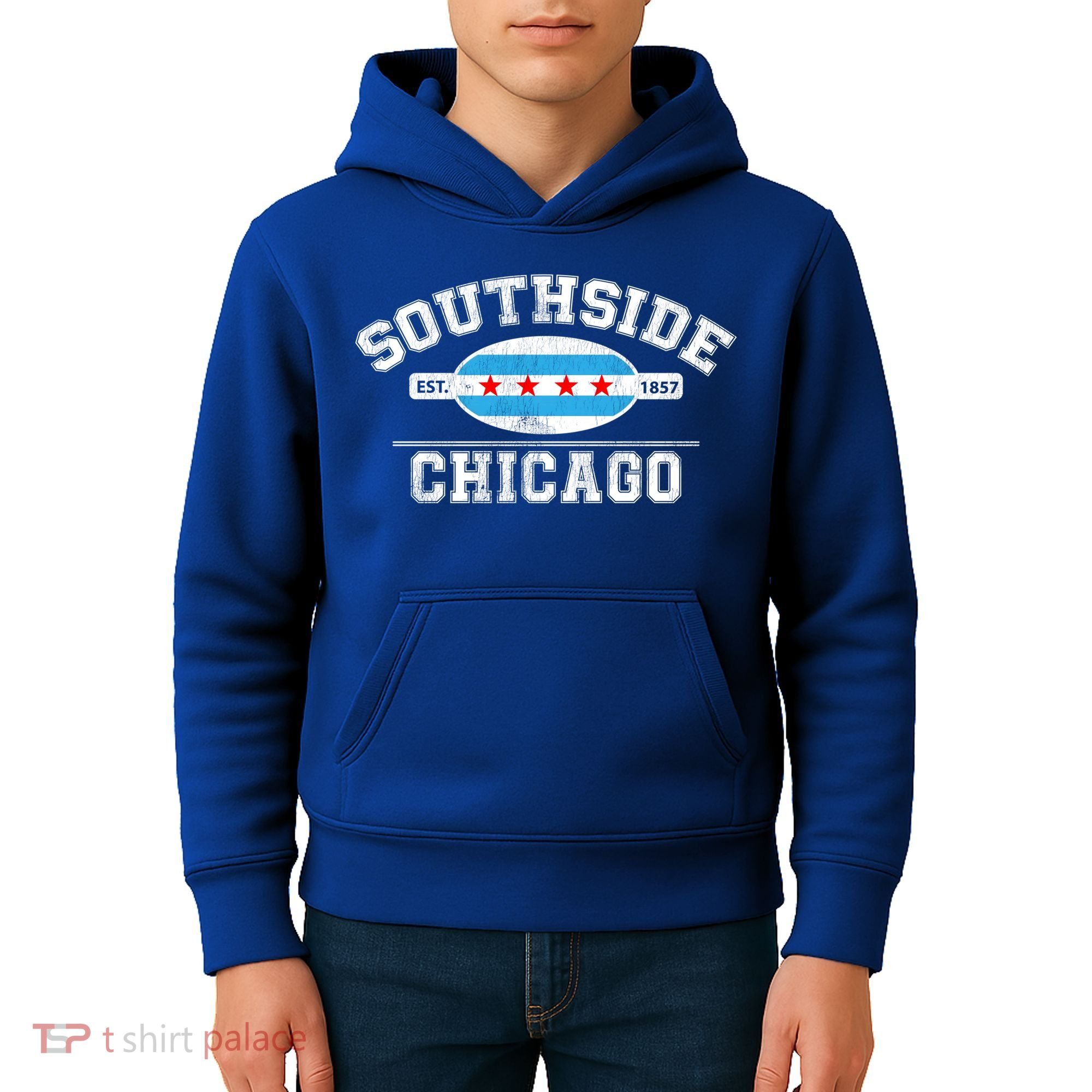 Chicago Flaggift Southside Chicagogift City Of Chicago Flag Meaningful Gift Kids Hoodie