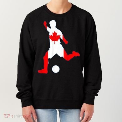 Canada Flag Soccer Player Canadian Pride Women's Sweatshirt