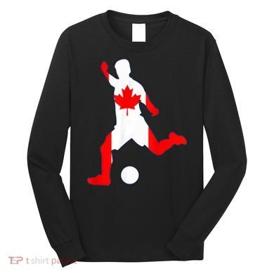 Canada Flag Soccer Player Canadian Pride Long Sleeve Shirt