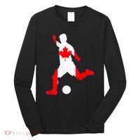 Canada Flag Soccer Player Canadian Pride Long Sleeve Shirt thumb 0