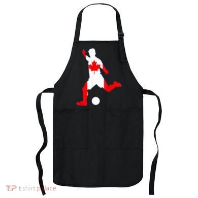 Canada Flag Soccer Player Canadian Pride Apron