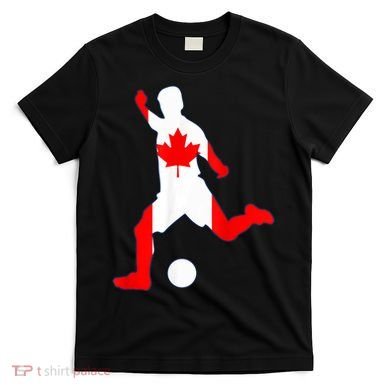 Canada Flag Soccer Player Canadian Pride T-Shirt