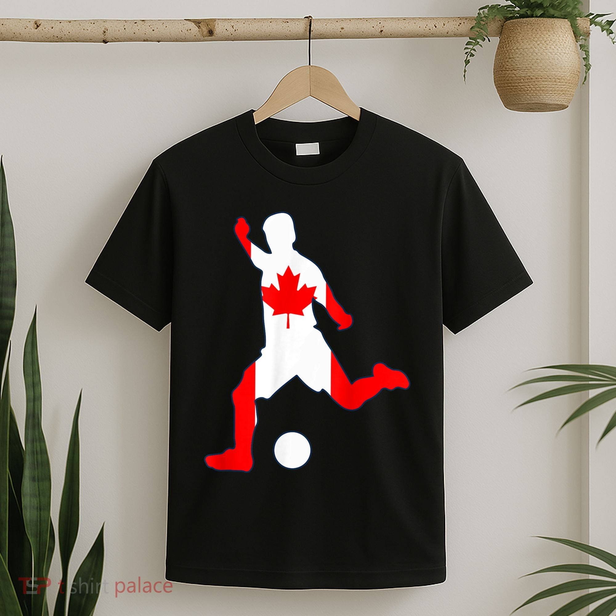 Canada Flag Soccer Player Canadian Pride T-Shirt