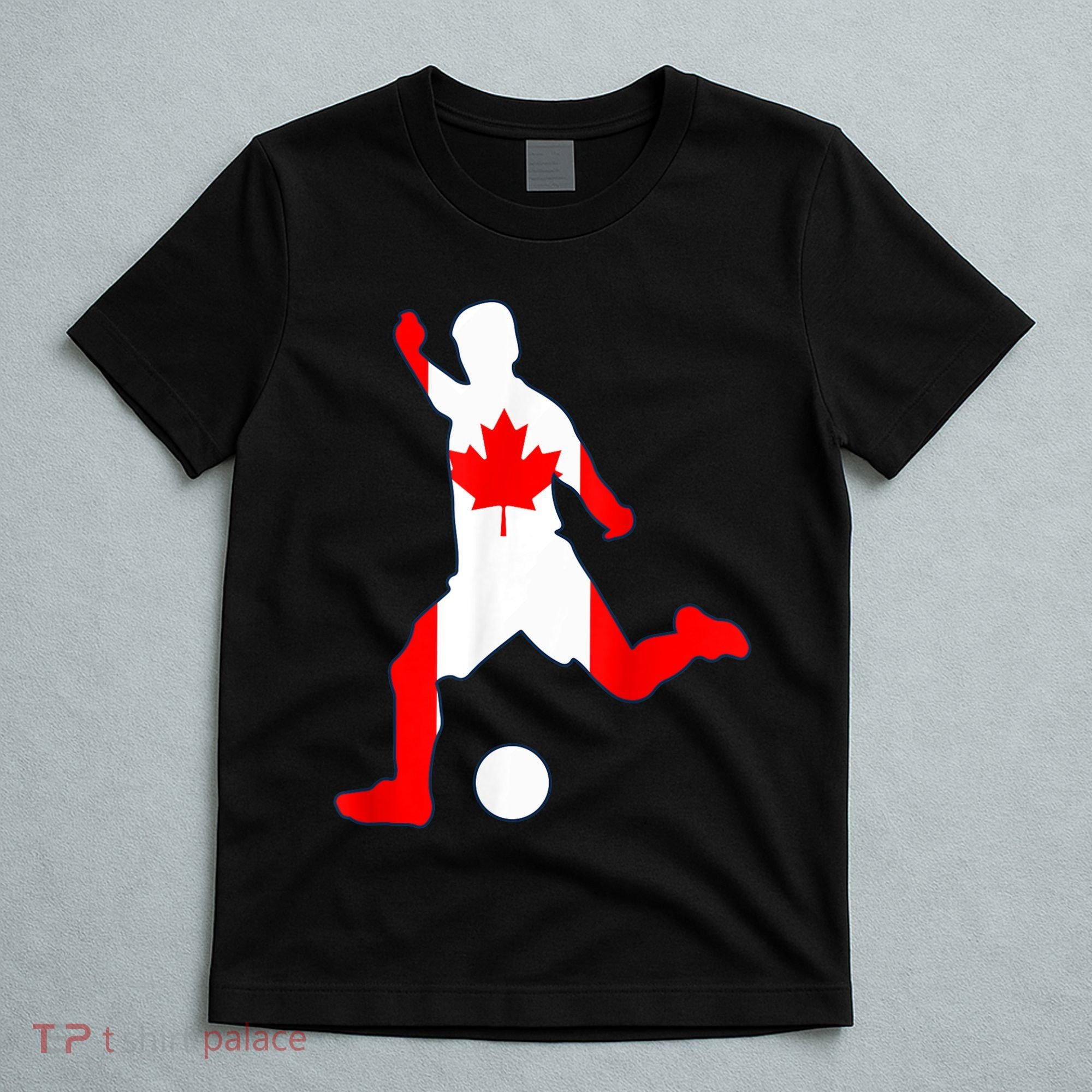 Canada Flag Soccer Player Canadian Pride T-Shirt