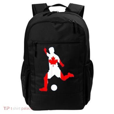 Canada Flag Soccer Player Canadian Pride Backpack
