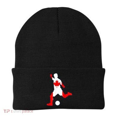Canada Flag Soccer Player Canadian Pride Beanie
