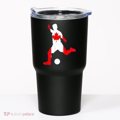 Canada Flag Soccer Player Canadian Pride Tumbler