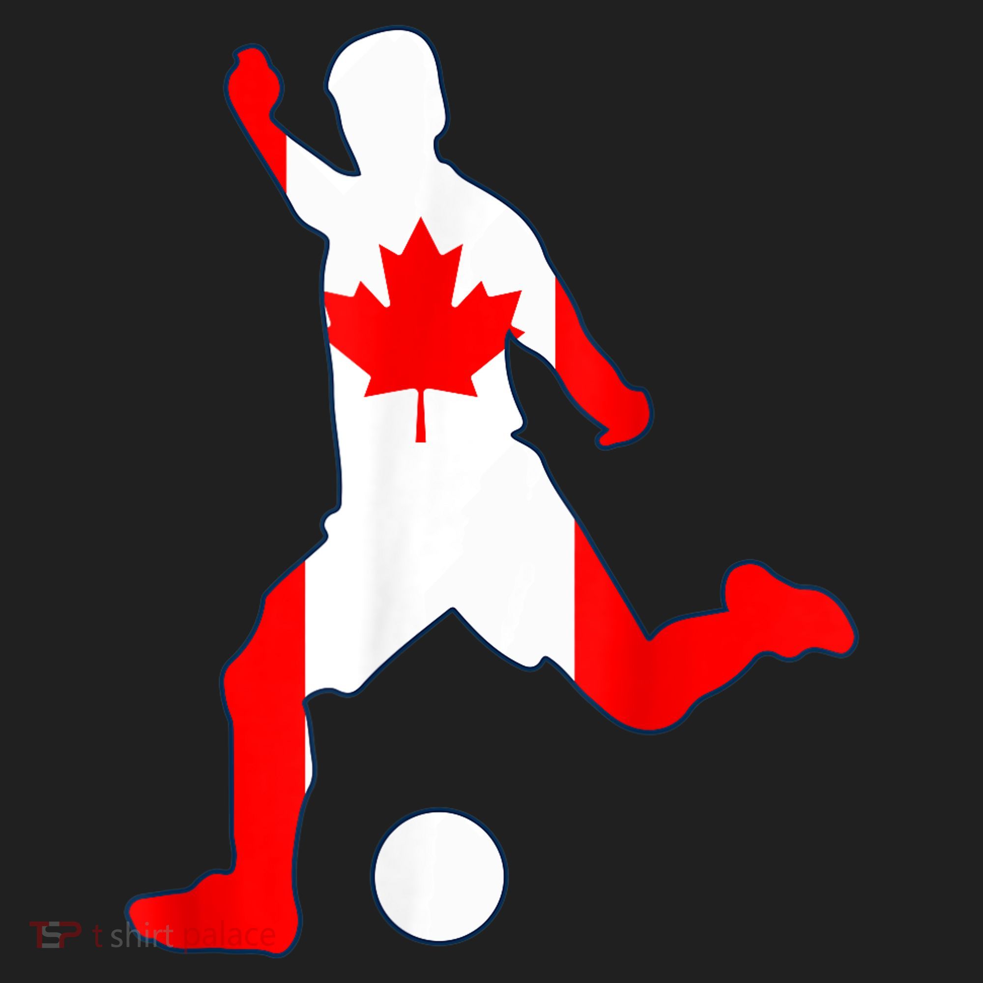 Canada Flag Soccer Player Canadian Pride Tumbler