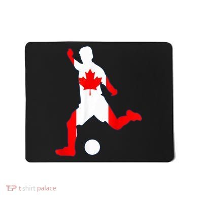 Canada Flag Soccer Player Canadian Pride Mousepad