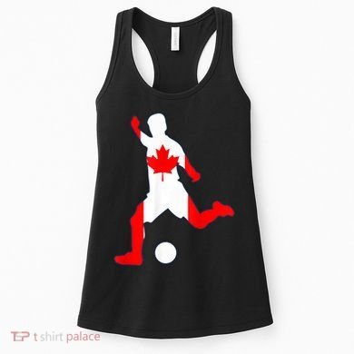 Canada Flag Soccer Player Canadian Pride Women's Tank Top