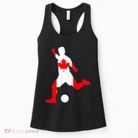 Canada Flag Soccer Player Canadian Pride Women's Tank Top thumb 0