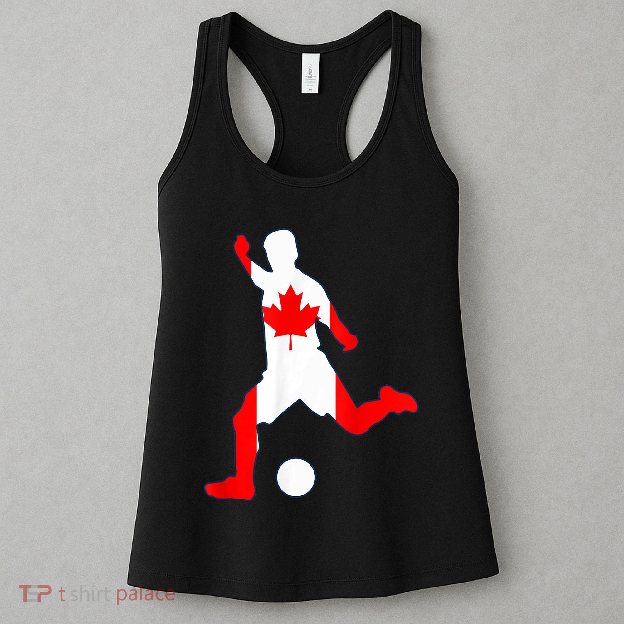Canada Flag Soccer Player Canadian Pride Women's Tank Top