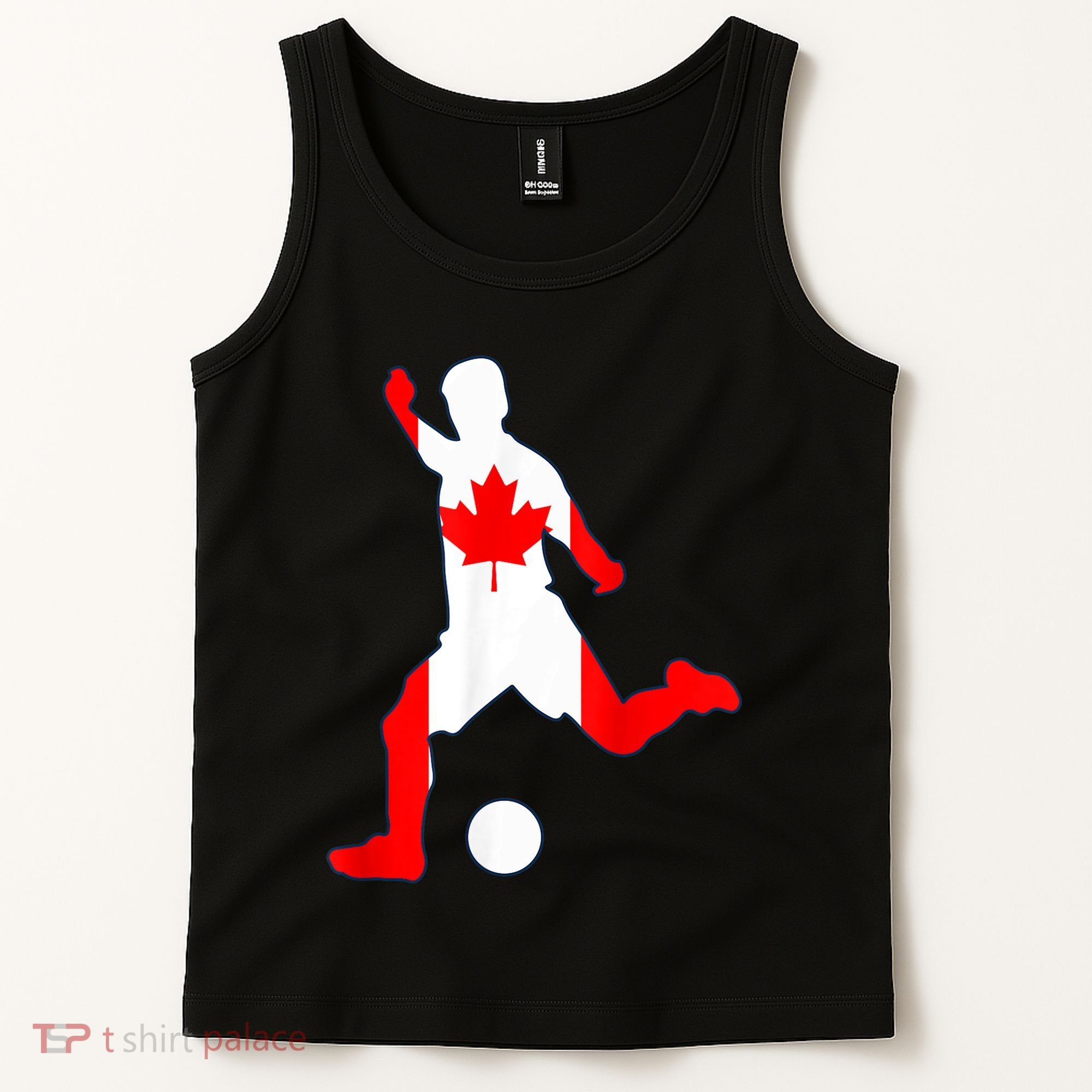 Canada Flag Soccer Player Canadian Pride Tank Top