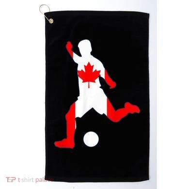 Canada Flag Soccer Player Canadian Pride Golf Towel