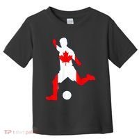 Canada Flag Soccer Player Canadian Pride Toddler T-Shirt thumb 0