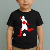 Canada Flag Soccer Player Canadian Pride Toddler T-Shirt thumb 2