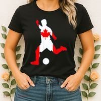 Canada Flag Soccer Player Canadian Pride Women's T-Shirt thumb 2