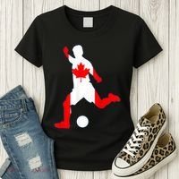 Canada Flag Soccer Player Canadian Pride Women's T-Shirt thumb 3