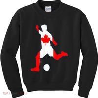 Canada Flag Soccer Player Canadian Pride Kids Sweatshirt thumb 0