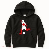 Canada Flag Soccer Player Canadian Pride Kids Hoodie thumb 0