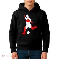 Canada Flag Soccer Player Canadian Pride Kids Hoodie thumb 4